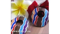 Fashion Woods Earring Painting Bali